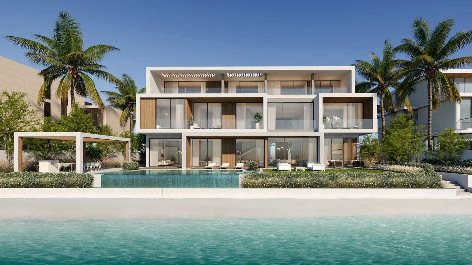 Villa contemporánea con piscina en Palm Jumeirah, Dubái